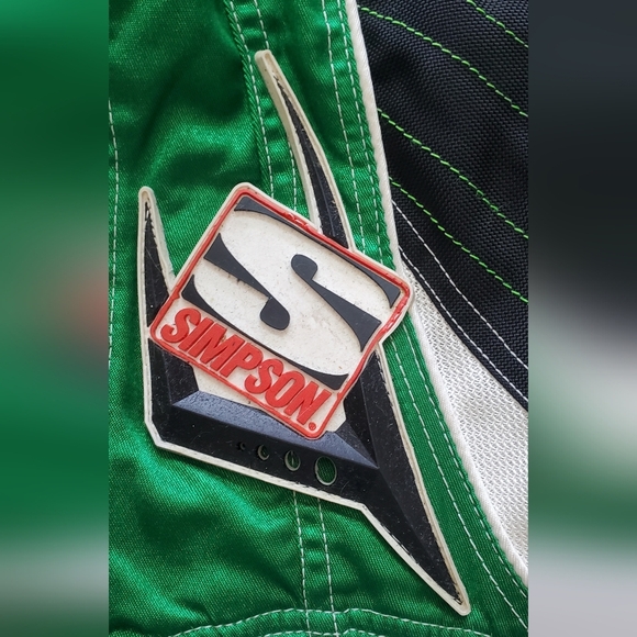 Simpson GS3 Motorcross Racing Pants Auto Pro Motorcycle Moto Green Size XS YOUTH - Picture 4 of 11